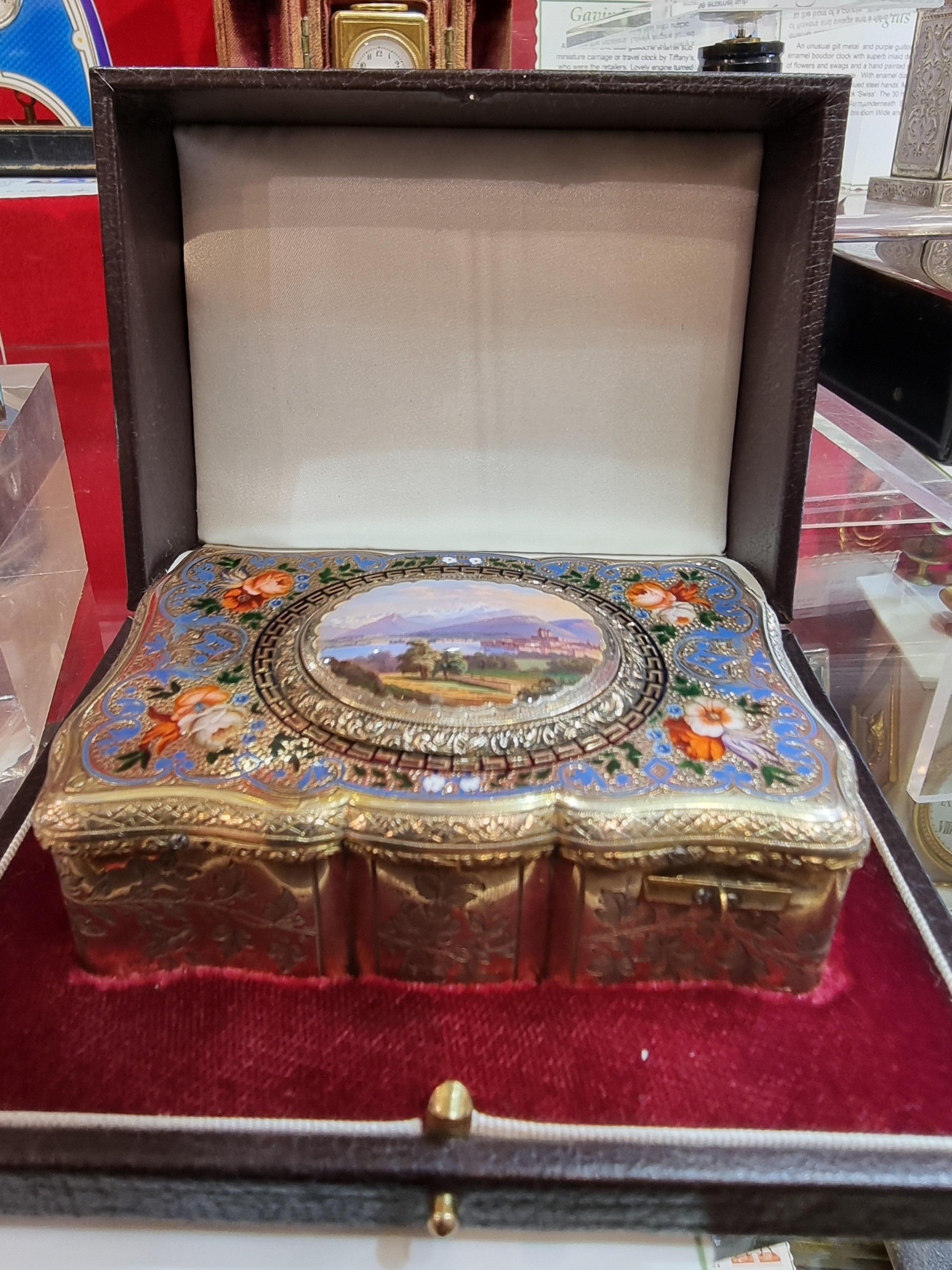 Charles Fr̩ Bird, mouvement à fusée, argent doré et émail. en vente 2