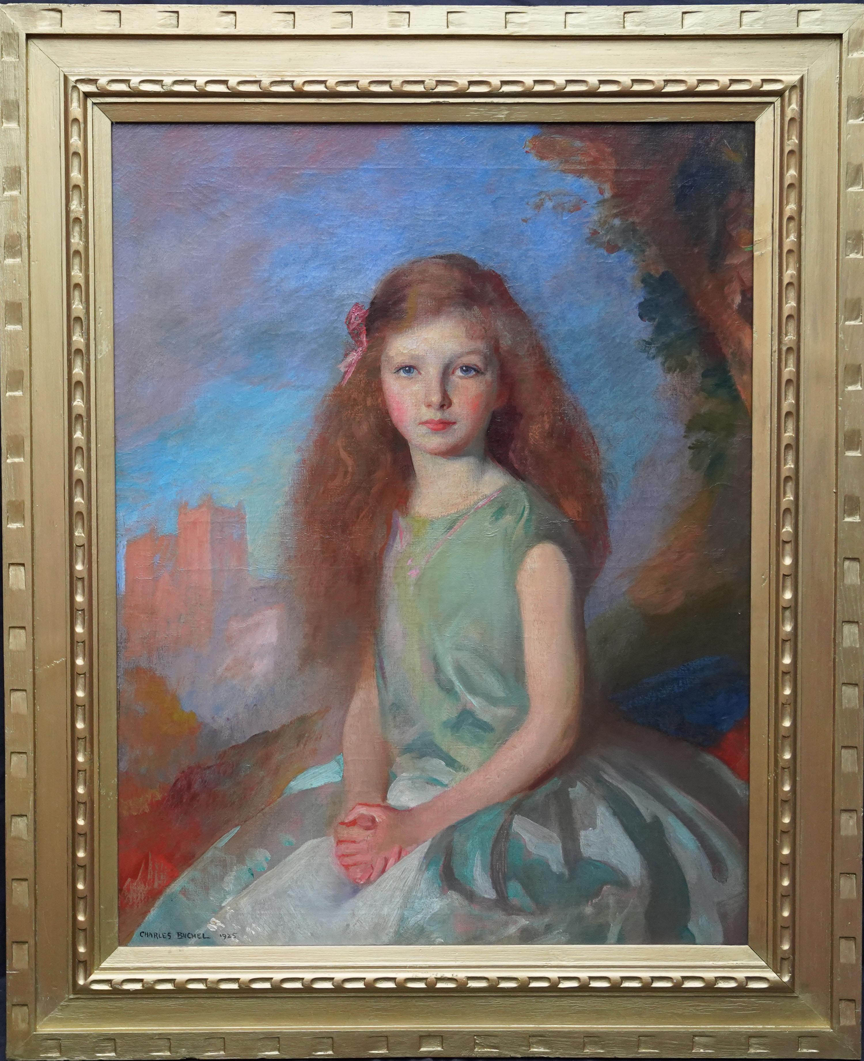 Retrato de Mary Haggie - Británico 1925 arte retrato paisaje pintura al óleo en venta 8