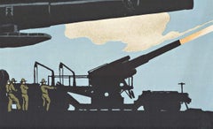 Original Learn to Make and Test Big Guns vintage World War 1 poster