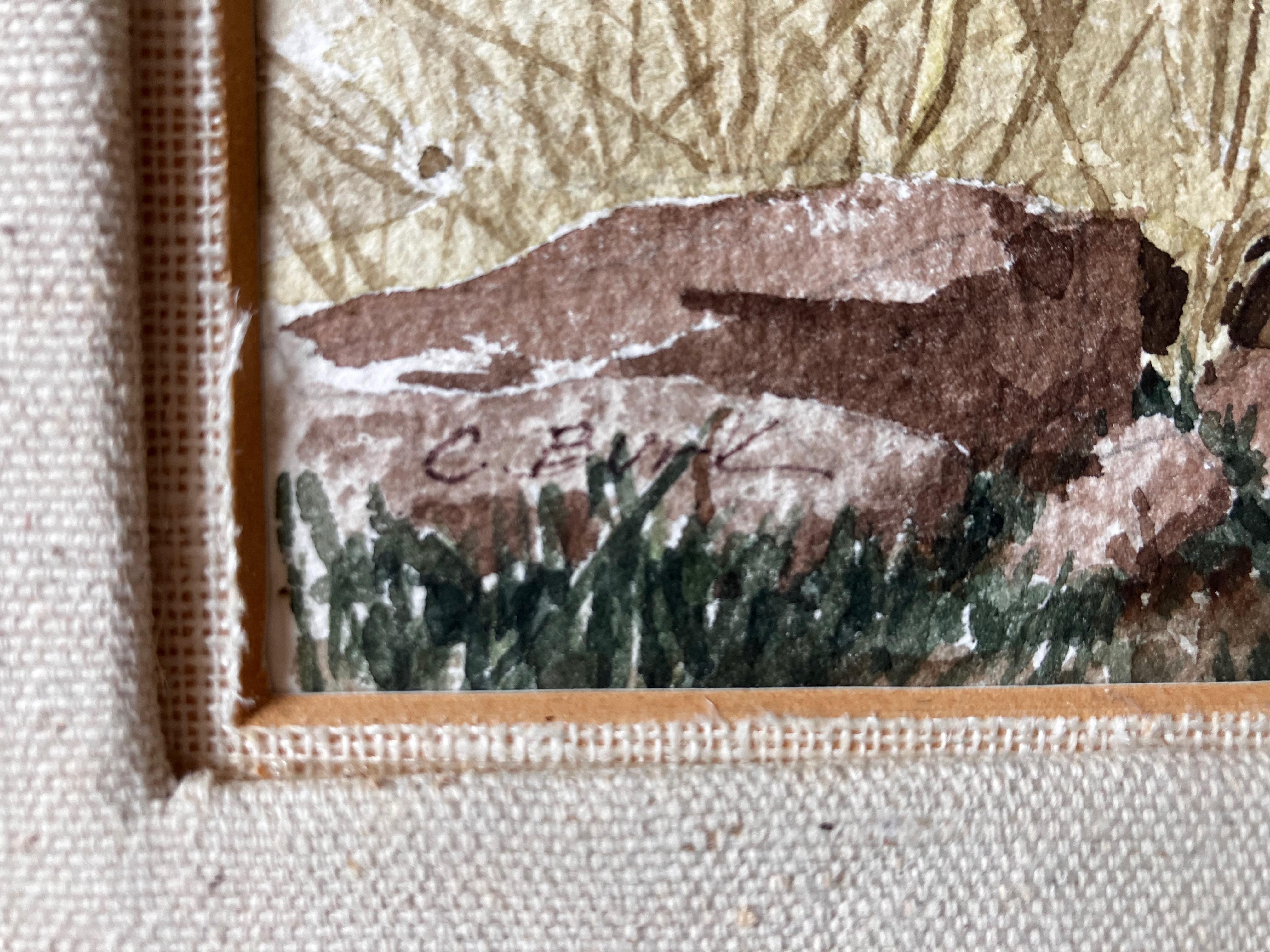 Sin título - Landscape Painting Beige de Charles Burk