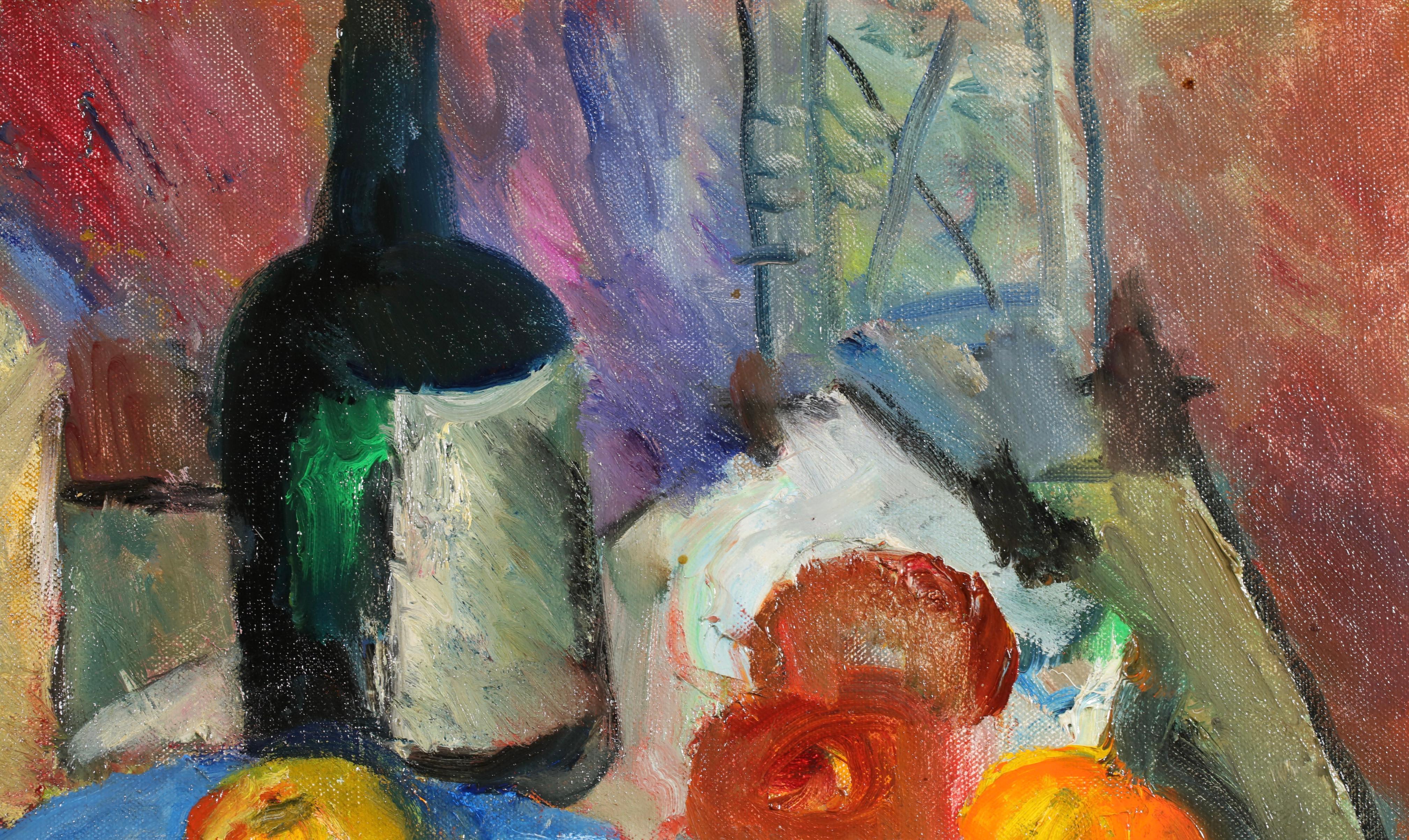 Assiette de fruits - Natura morta fauvista dipinta a olio da Charles Camoin in vendita 2