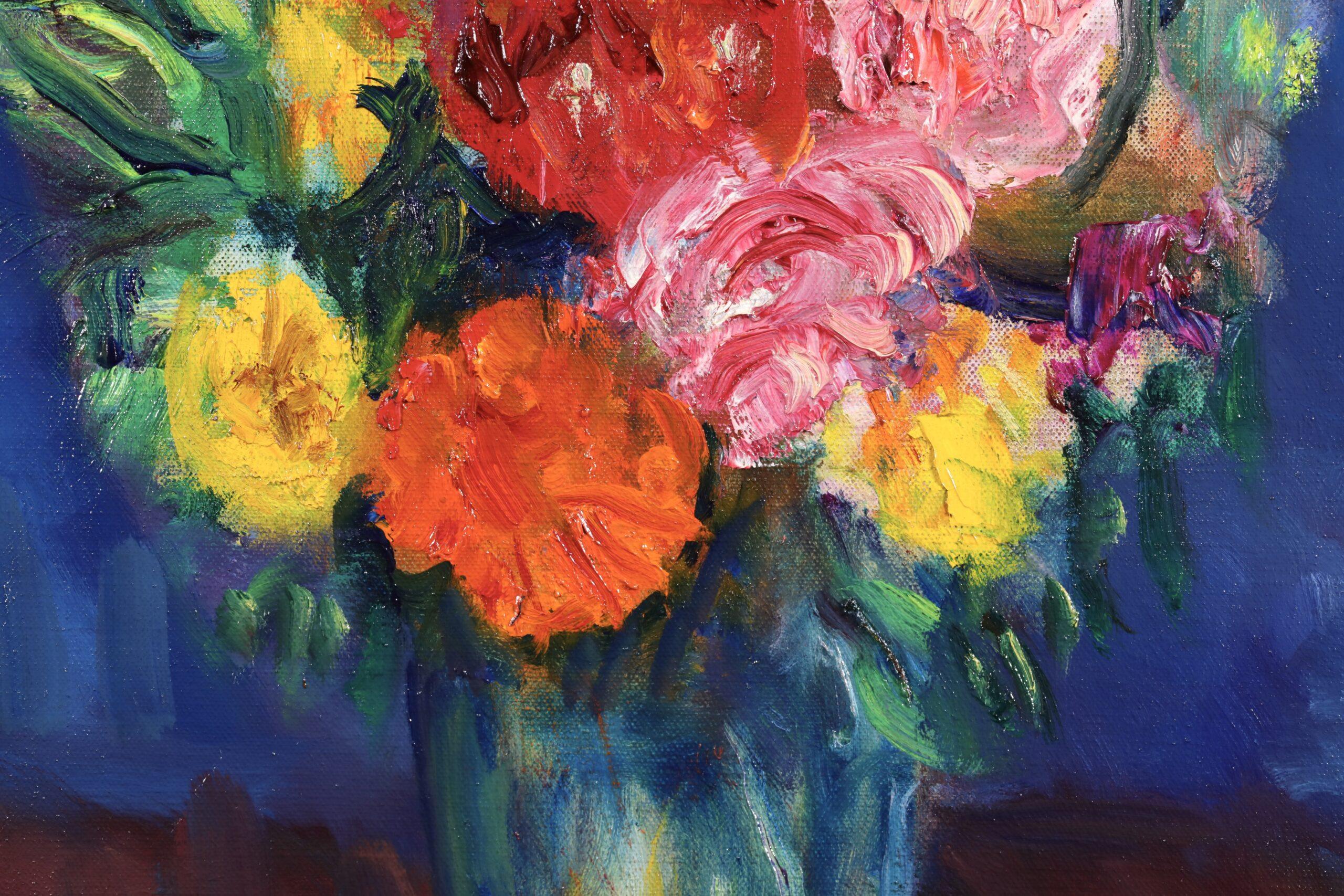 Flowers in a Vase - Fauvist Still Life Oil Painting by Charles Camoin 2