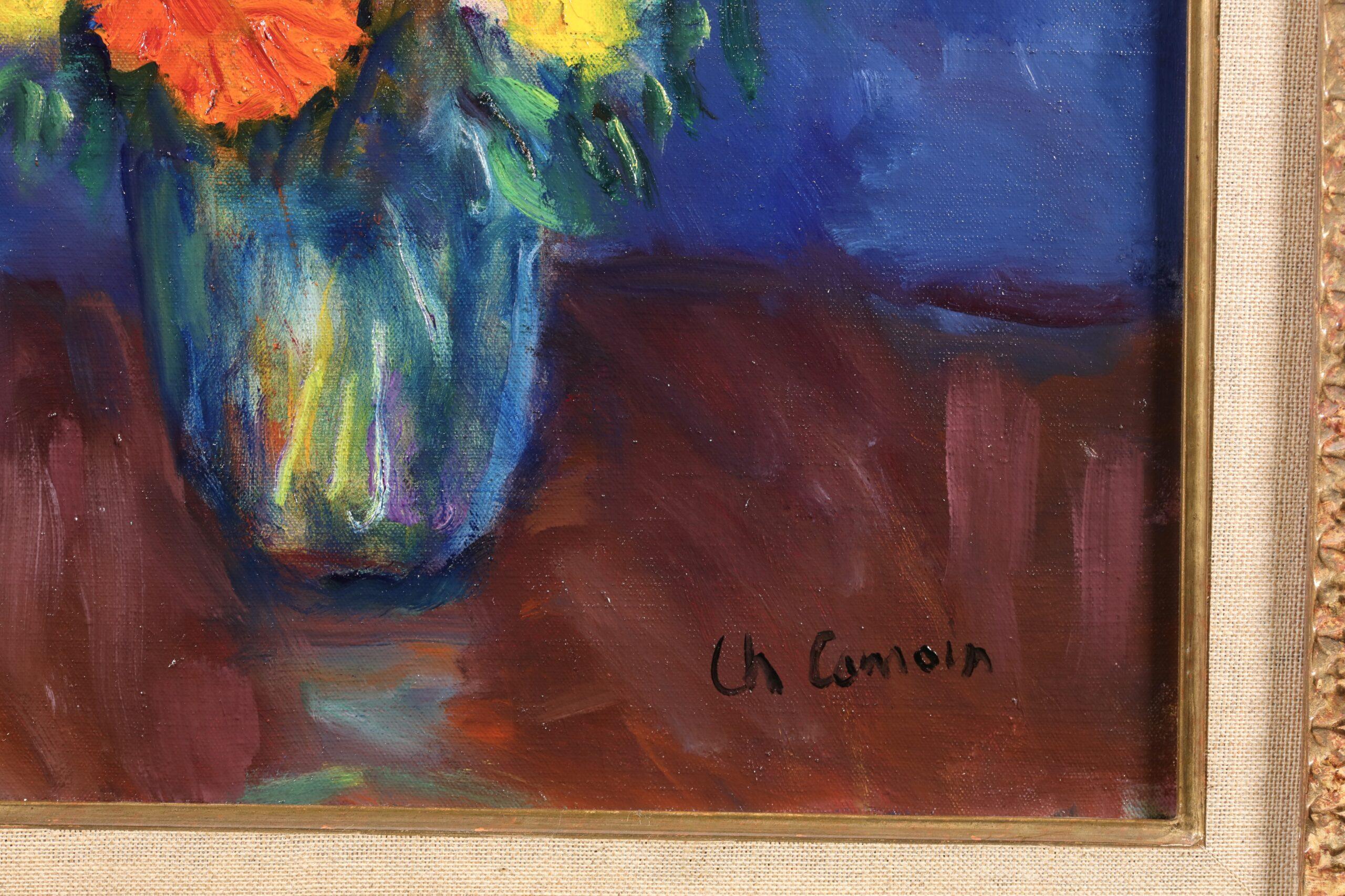 Flowers in a Vase - Fauvist Still Life Oil Painting by Charles Camoin 3
