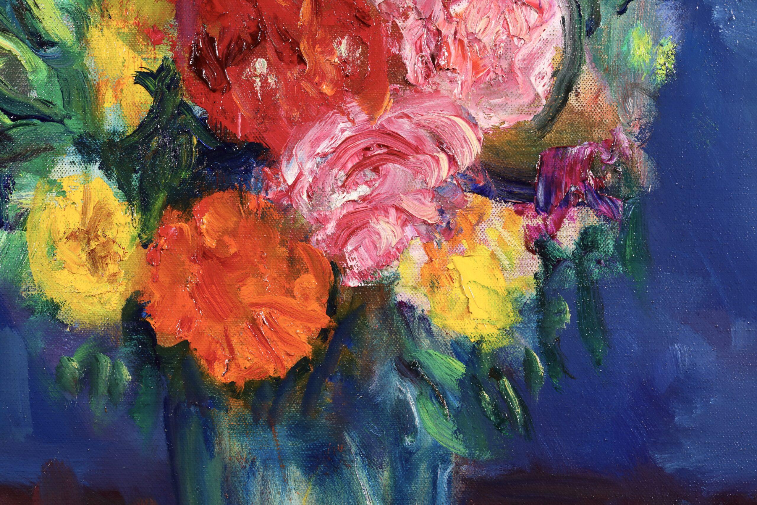 Flowers in a Vase - Fauvist Still Life Oil Painting by Charles Camoin 4