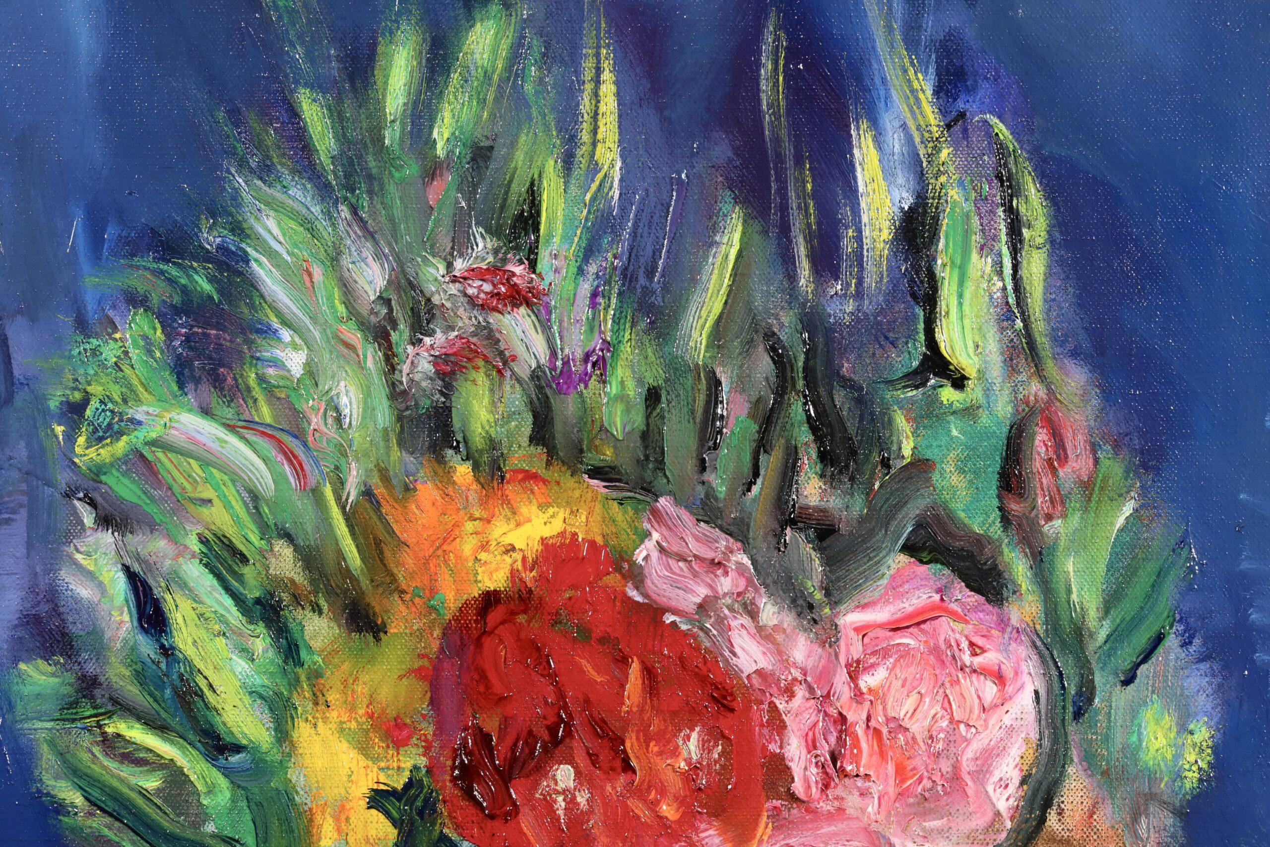 Flowers in a Vase - Fauvist Still Life Oil Painting by Charles Camoin 5