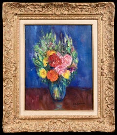 Fleurs dans un vase - Nature morte à l'huile fauve de Charles Camoin