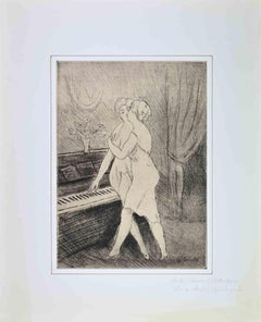 Les Deux Femmes au Piano - Etching by Charles Camoin - 1920 ca.