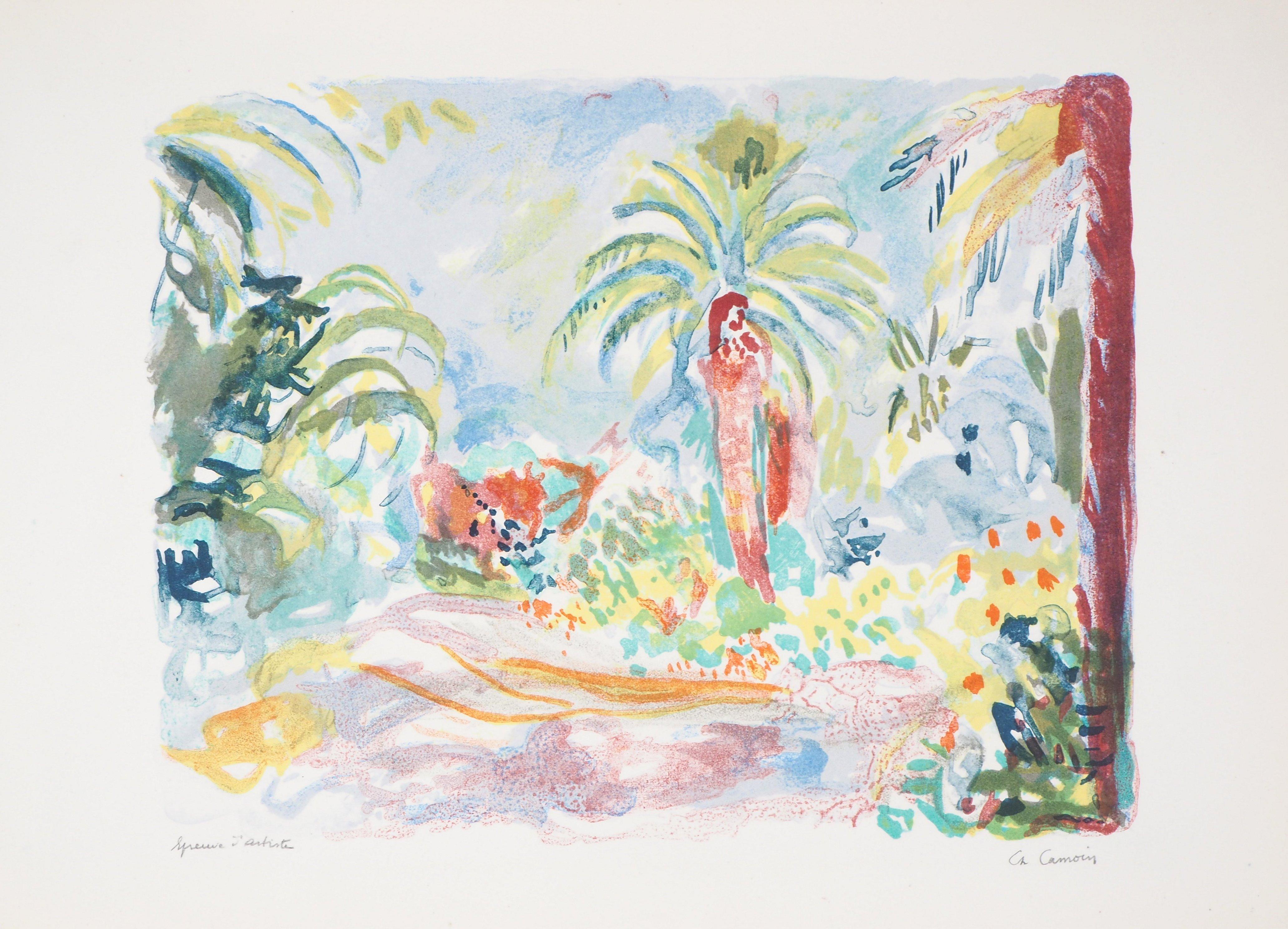 Mediterranean Landscape - Original Lithograph - Handsigned - Post-Impressionist Print by Charles Camoin