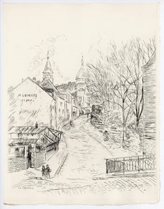 Vintage "Montmartre" original etching
