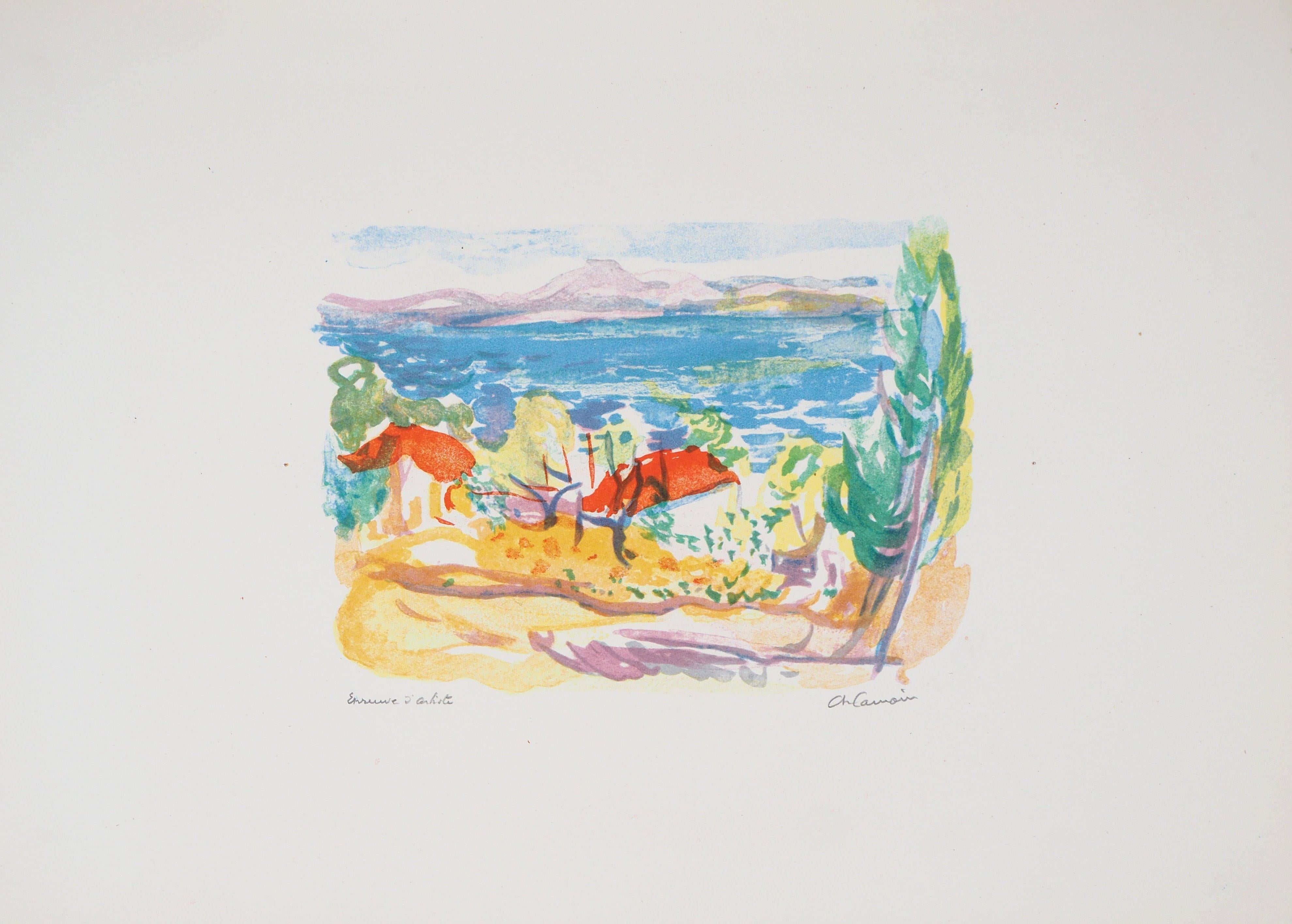 Sea Side - Original Lithograph - Signed - Modern Print by Charles Camoin