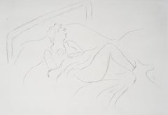 The Rest : Woman on a Bed - Original etching - Hand Signed
