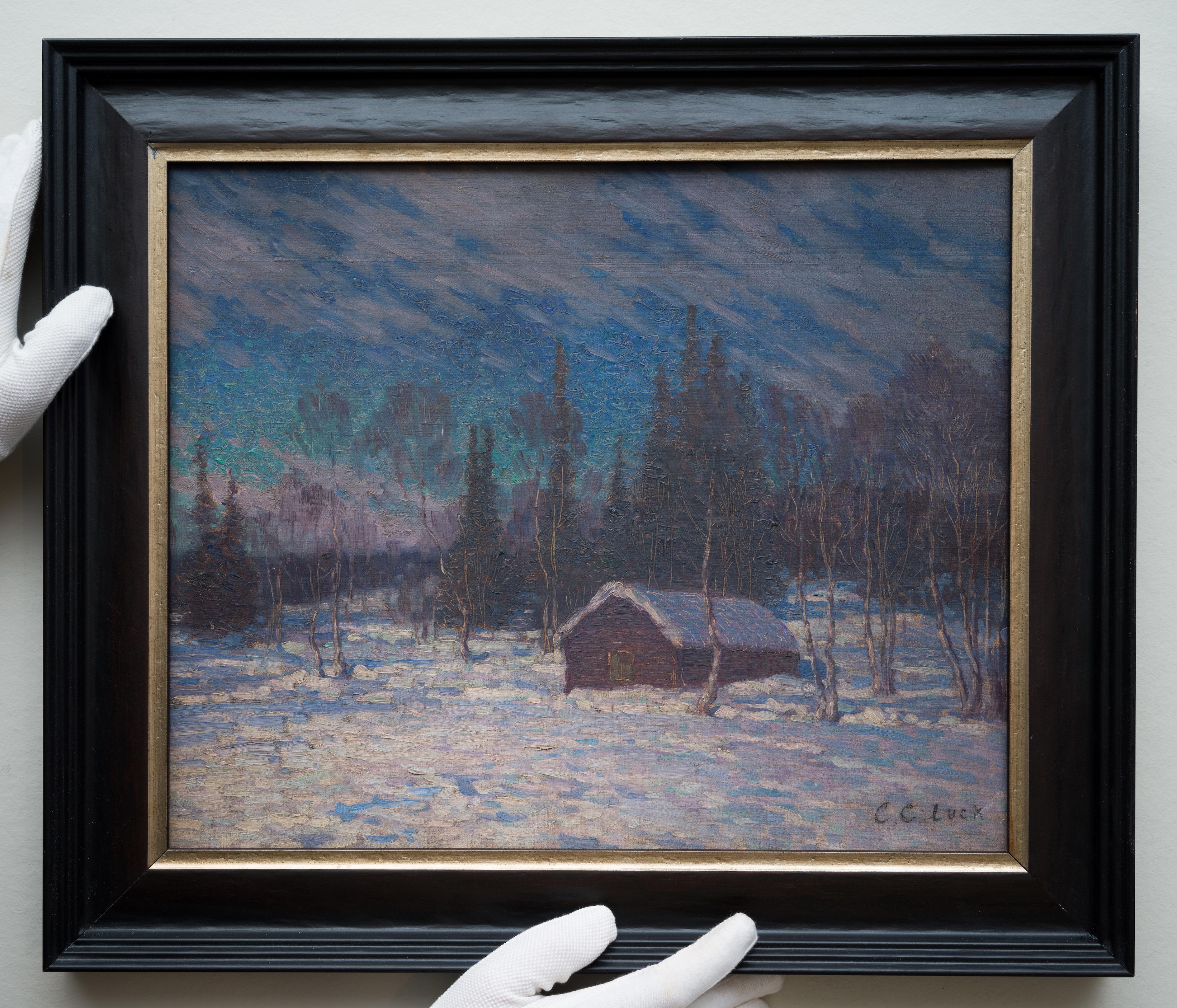 Crepúsculo invernal - Una escena cautivadora del artista de Cornualles Charles Cardale Luck en venta 2