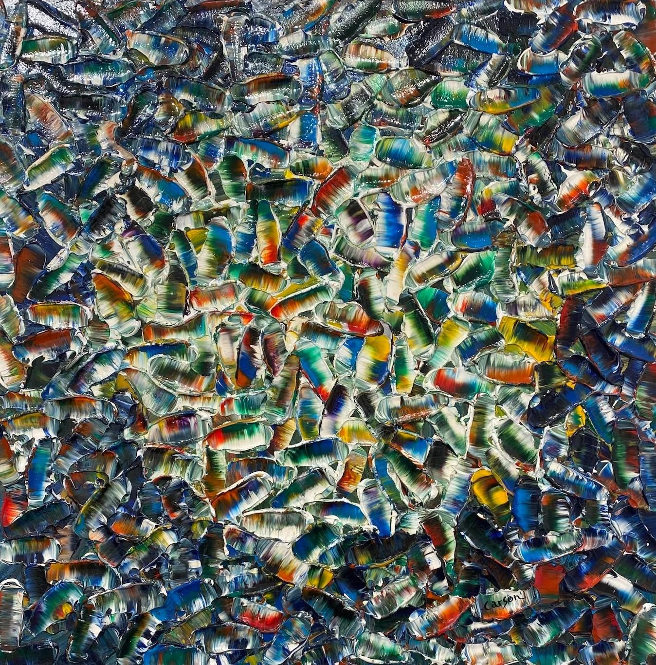 Abstract Painting di Charles Carson - Mirroir D'Automne II
