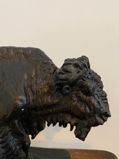 Buffalo or Bison in bronze by Charles Rumsey