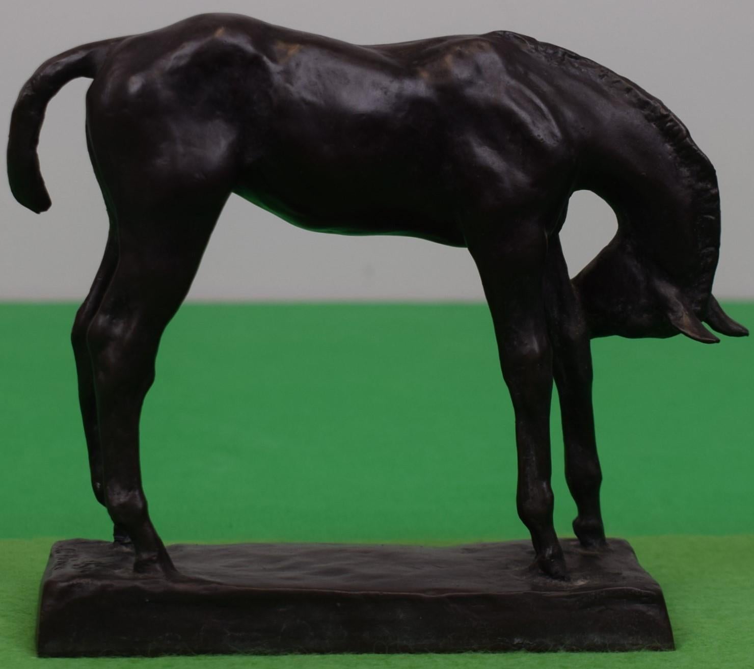 Charles Cary Rumsey (American, 1879-1922) Colt Scratching Bronze Sculpture For Sale 1