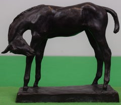 Antique Charles Cary Rumsey (American, 1879-1922) Colt Scratching Bronze Sculpture