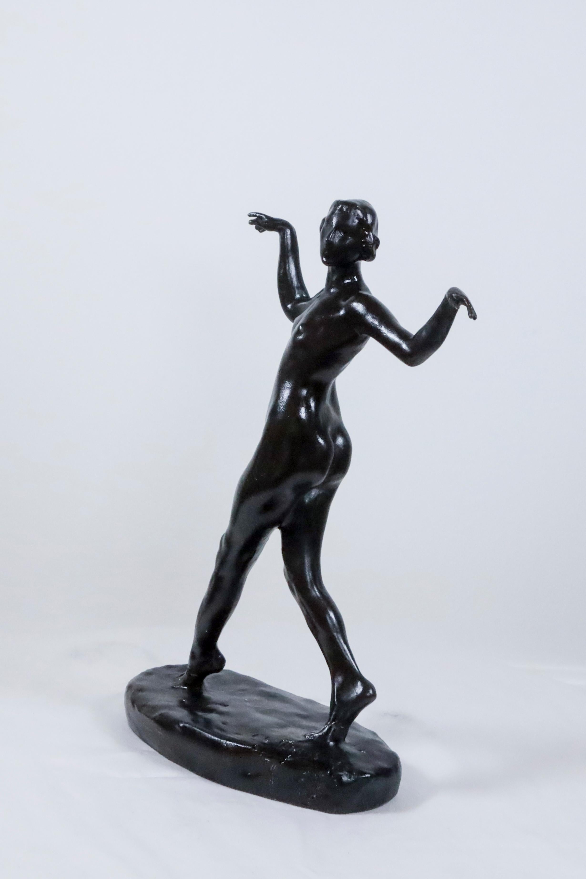Bronze d'une femme dansant  « Femme dansante, 1910 » - Sculpture de Charles Cary Rumsey