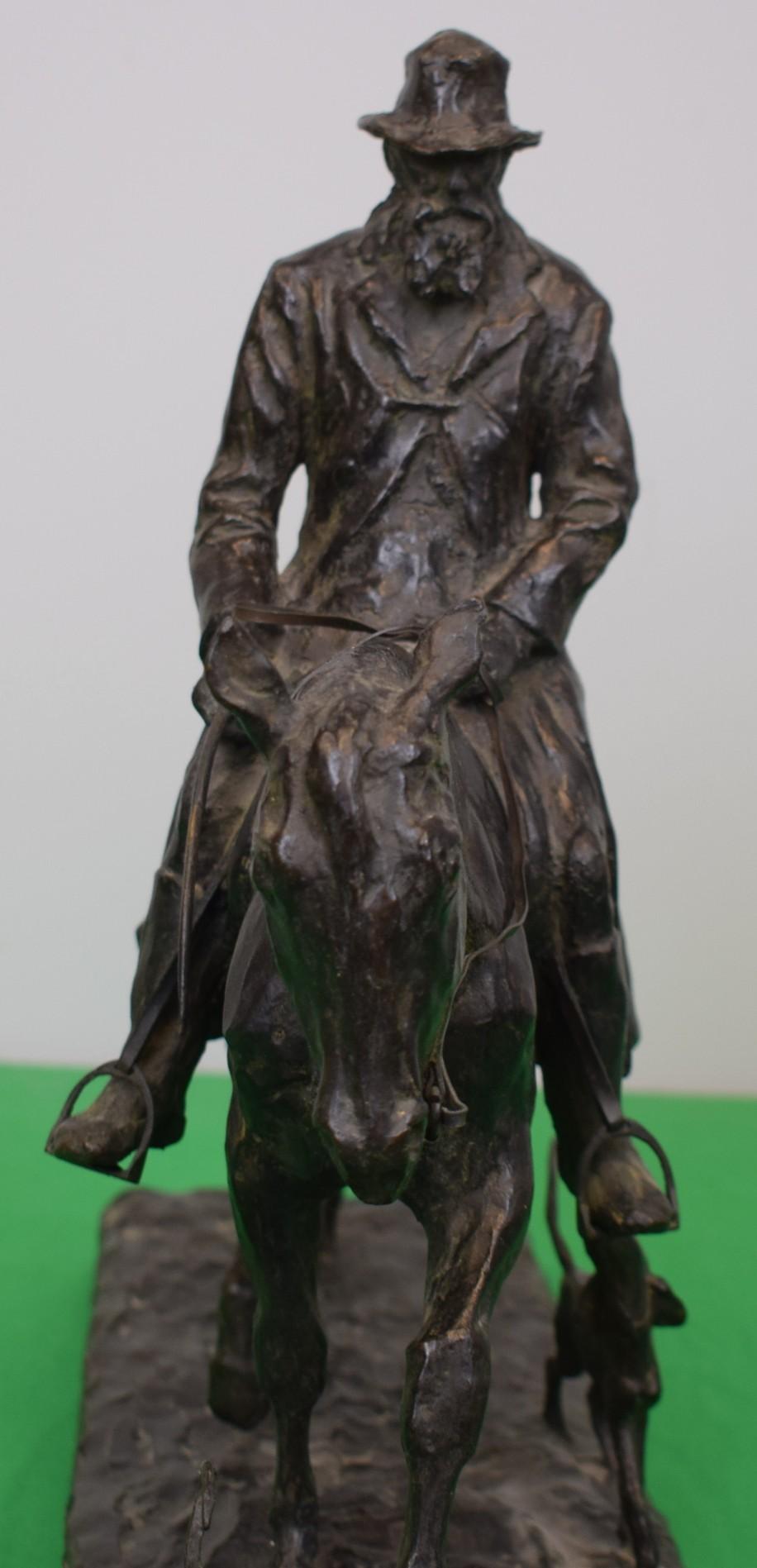 Old Virginian Foxhunter Bronze Sculpture by Charles Cary Rumsey (1879-1922) For Sale 5