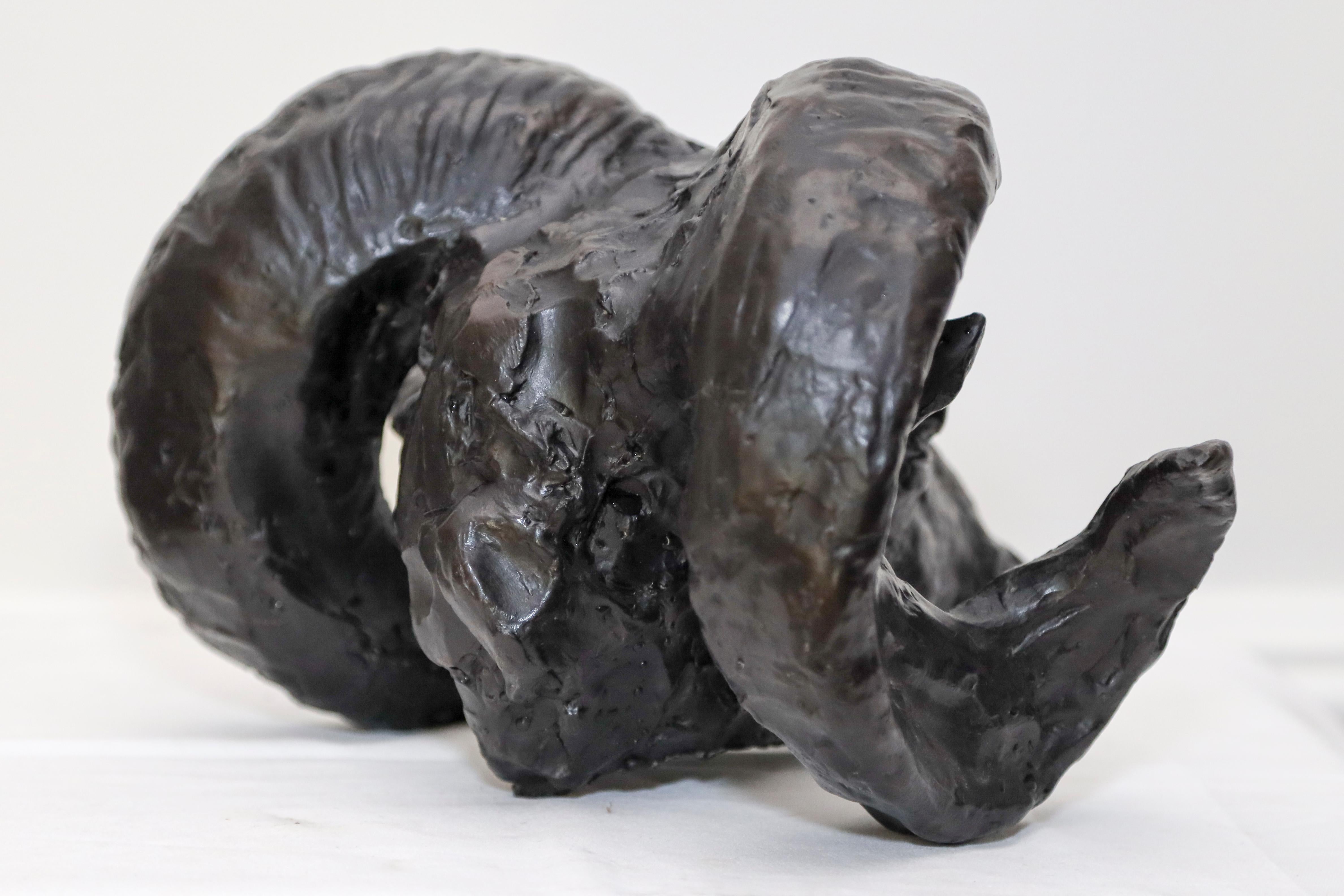 Sculpture de tête de bélier en bronze de Charles Rumsey en vente 1
