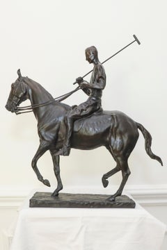 Sculpture of a Polo Player Harrison Tweed by Charles Rumsey