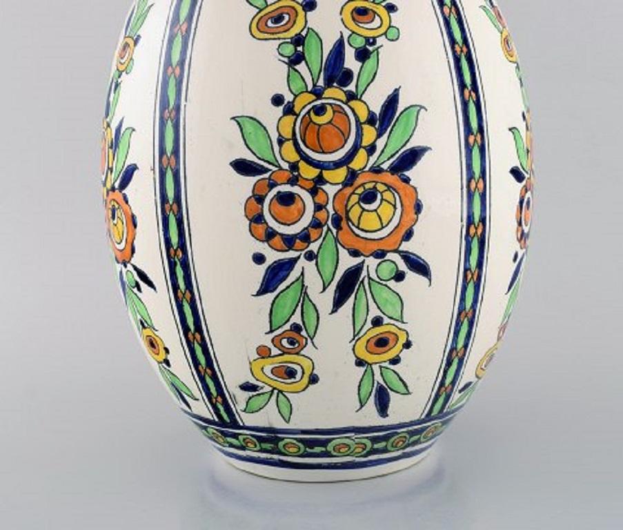 Belgian Charles Catteau, Boch Freres Keramis, Belgium, Large Art Deco Vase