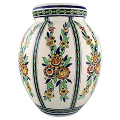 Charles Catteau, Boch Freres Keramis, Belgium, Large Art Deco Vase