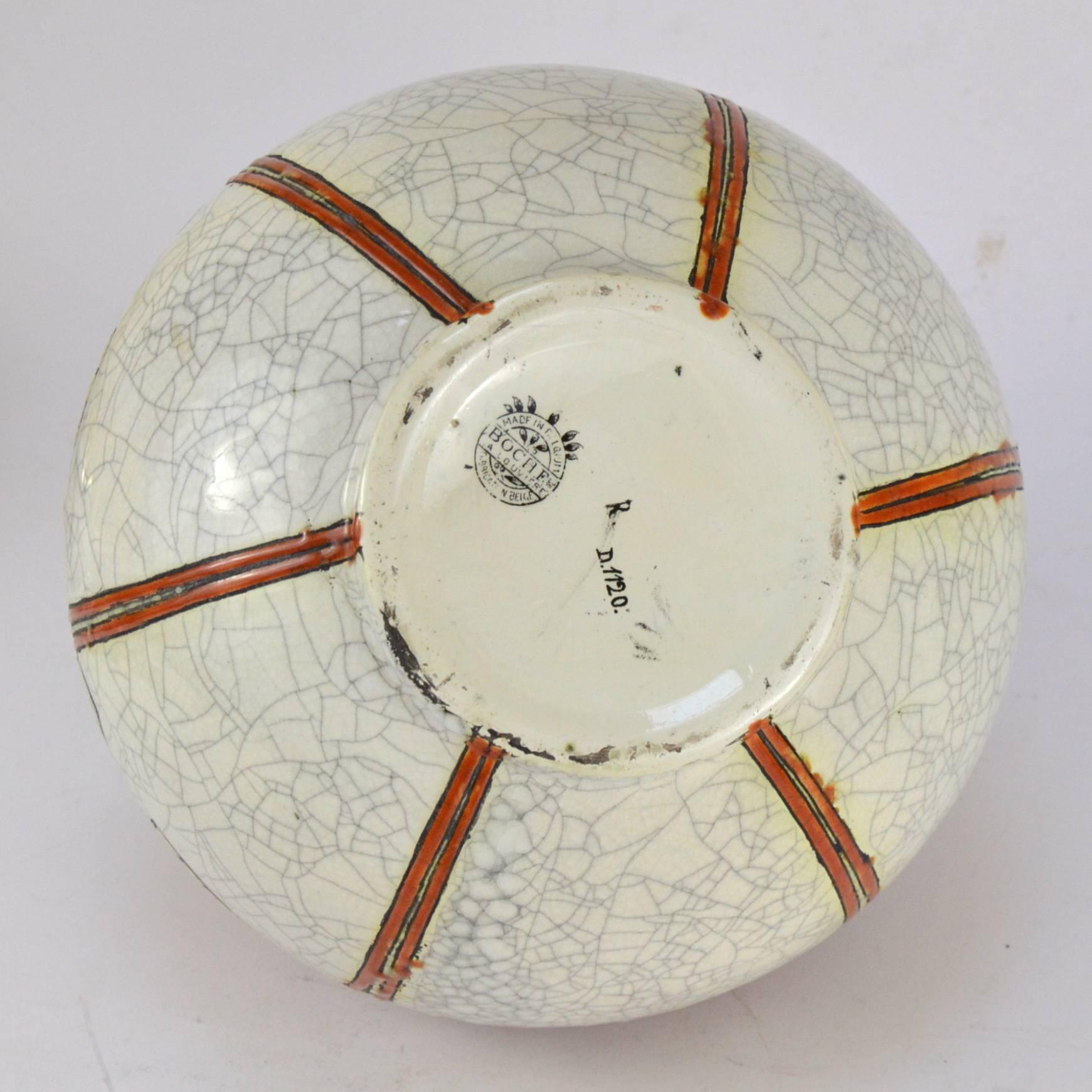 Charles Catteau Faience Ceramic and Polychrome Enamels Vase Keramis 4