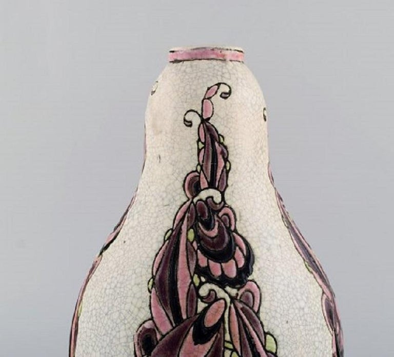 Belgian Charles Catteau for Boch Freres Keramis, Belgium, Art Deco Vase For Sale