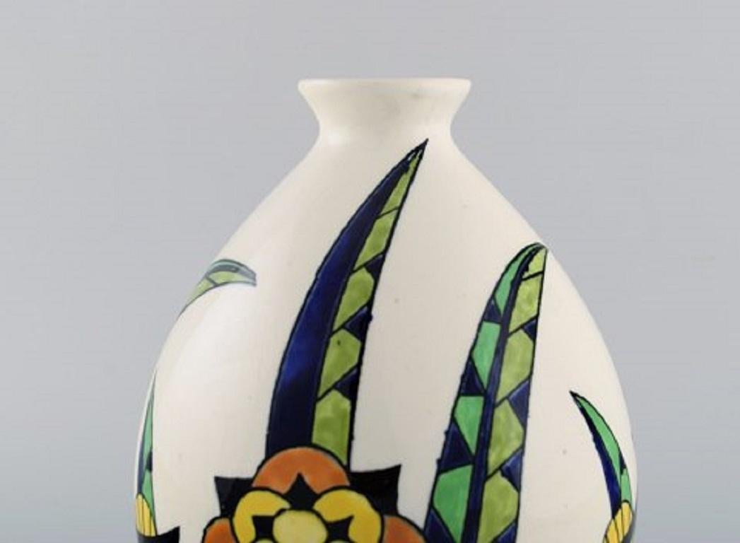 Belgian Charles Catteau for Boch Freres Keramis, Belgium, Art Deco Vase