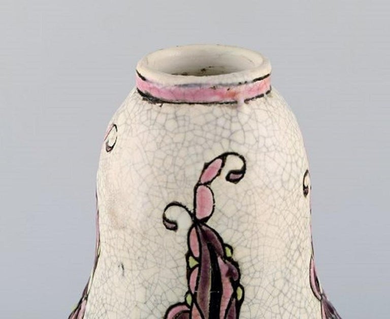 Early 20th Century Charles Catteau for Boch Freres Keramis, Belgium, Art Deco Vase For Sale