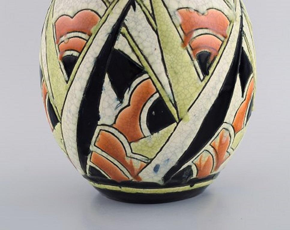 Charles Catteau for Boch Freres Keramis, Belgium, Art Deco Vase In Excellent Condition For Sale In Copenhagen, DK