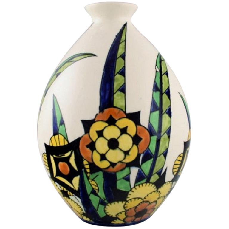 Charles Catteau for Boch Freres Keramis, Belgium, Art Deco Vase