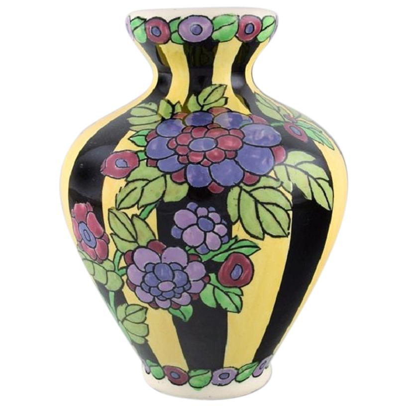 Charles Catteau for Boch Freres Keramis, Belgium, Art Deco Vase