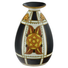 Charles Catteau Art Deco Baluster Vase For Boch Frères Keramis Circa 1930