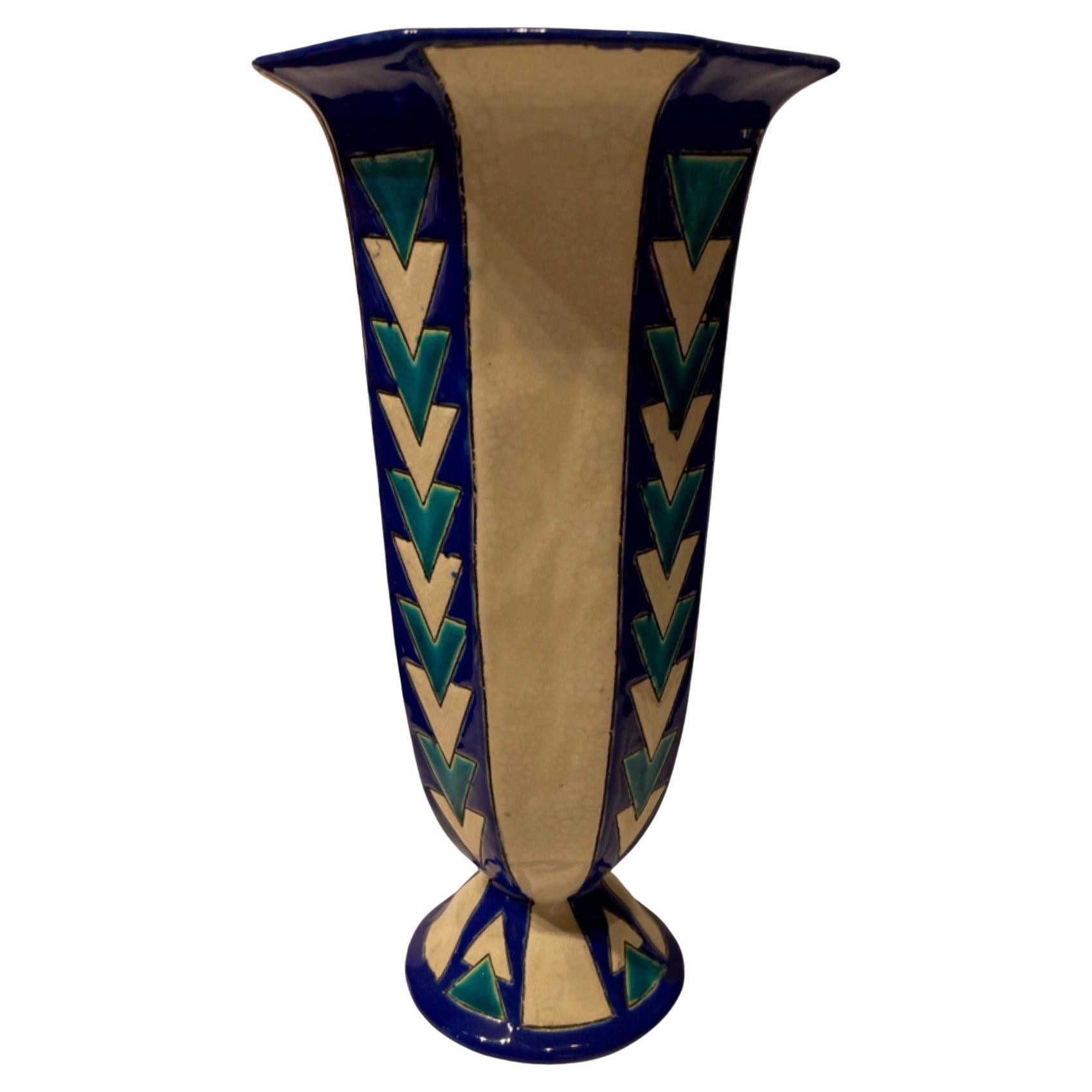 Charles Catteau Art Deco Vase for Boch Freres