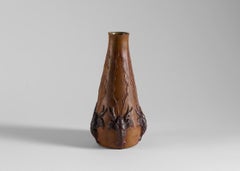 Vase Art nouveau Charles Catteau pour Rambervillers, avec cygnes, France, vers 1904