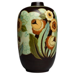 Charles Catteau Boch Freres French Art Deco Pottery Vase