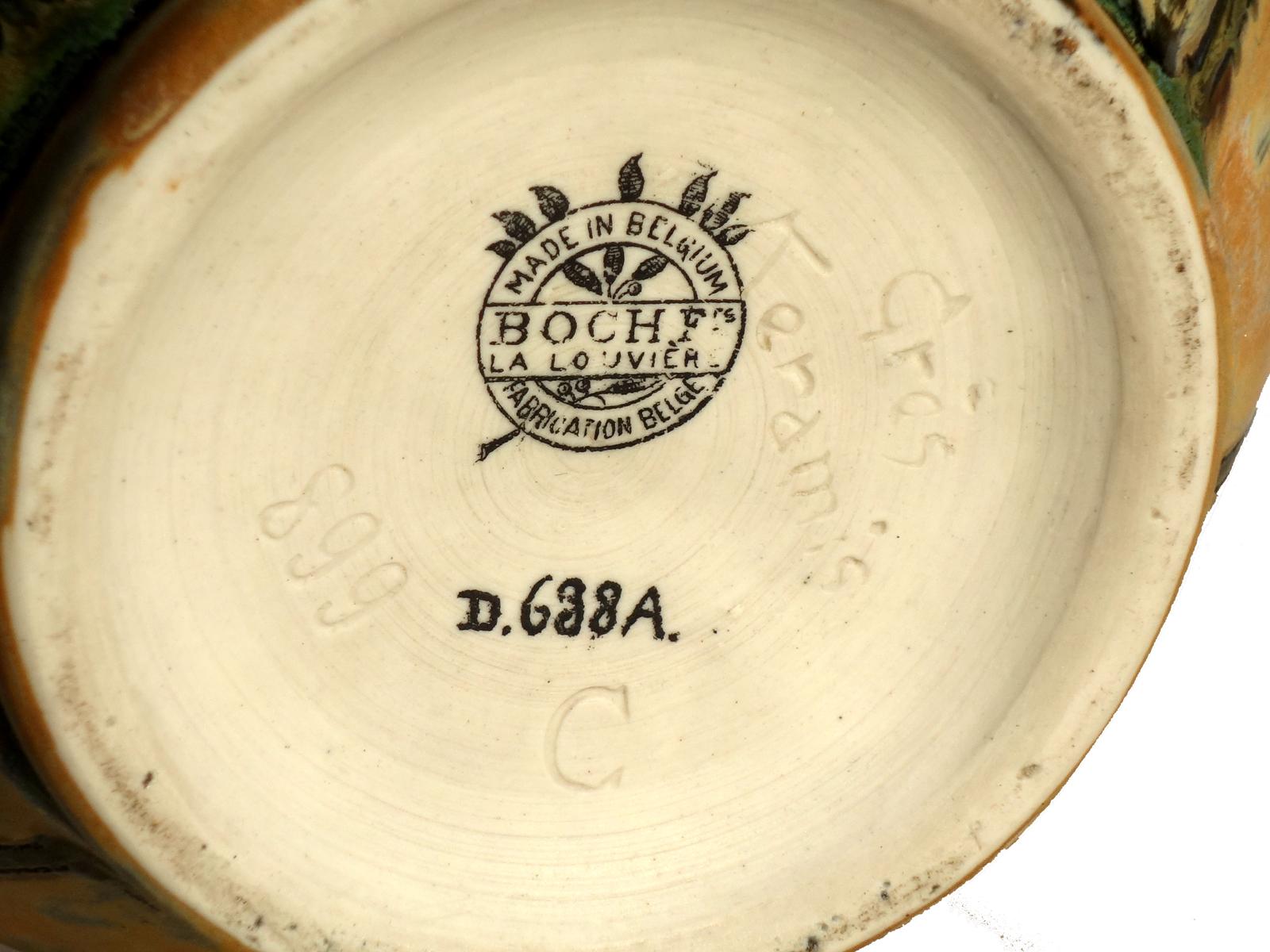 Charles Catteau Boch Freres Keramis Art Deco-Keramik-Vase (Frühes 20. Jahrhundert) im Angebot