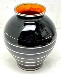 Charles Catteau, Boch Frères, La Louvière, Vases with Minimalist Decoration