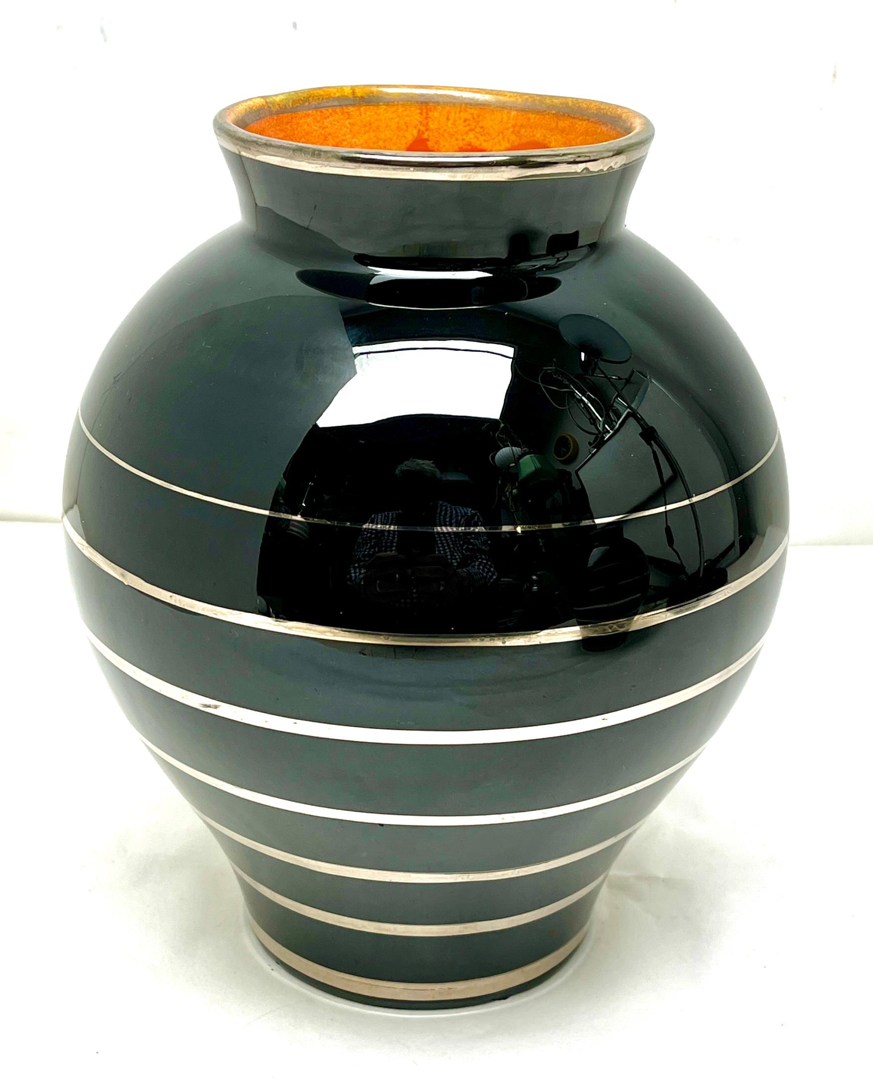Hand-Crafted Charles Catteau, Boch Frères, La Louvière, Vases with Minimalist Decoration  For Sale