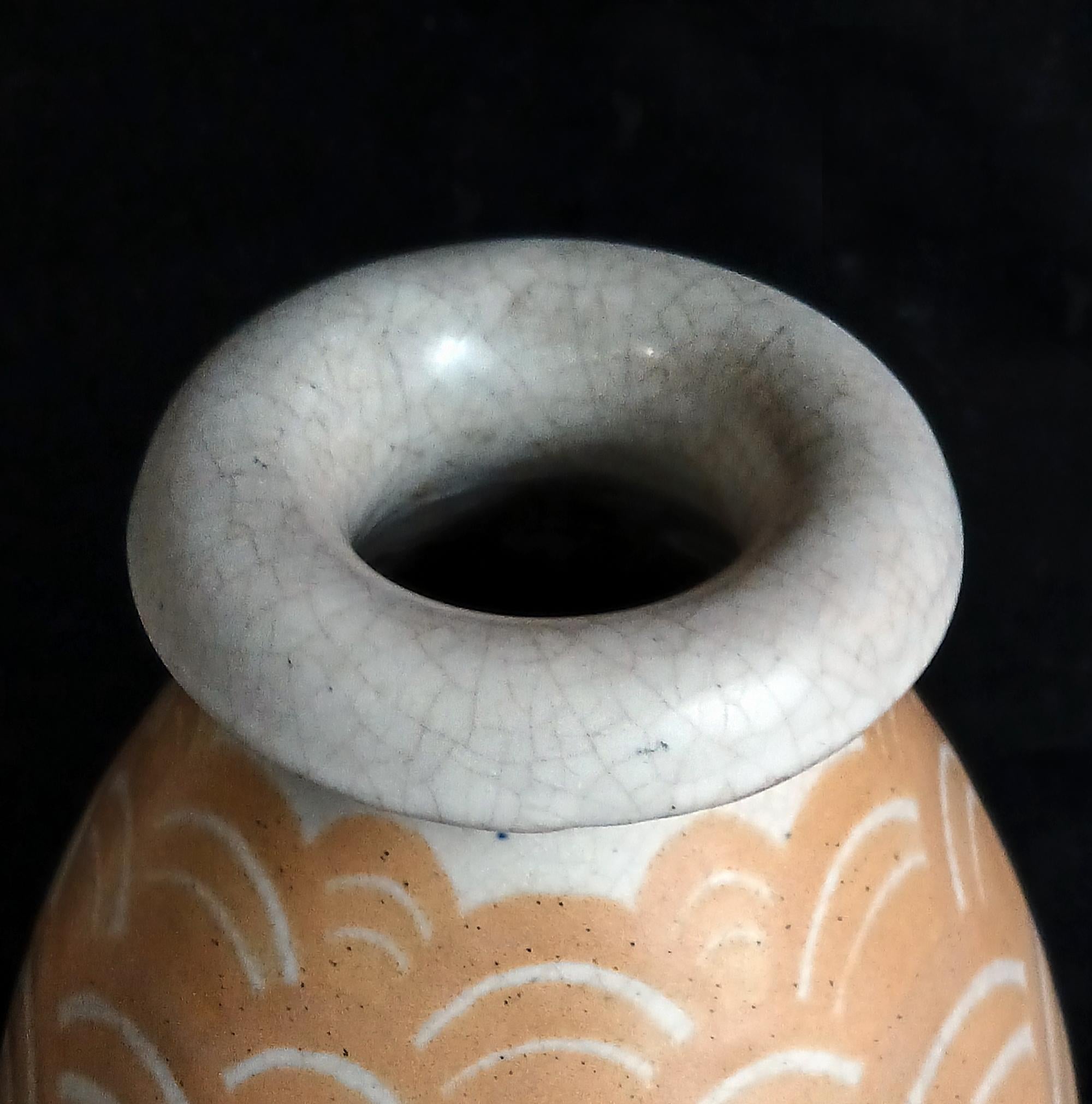 Charles Catteau Art Deco Ceramic Vase, Circa 1920 5