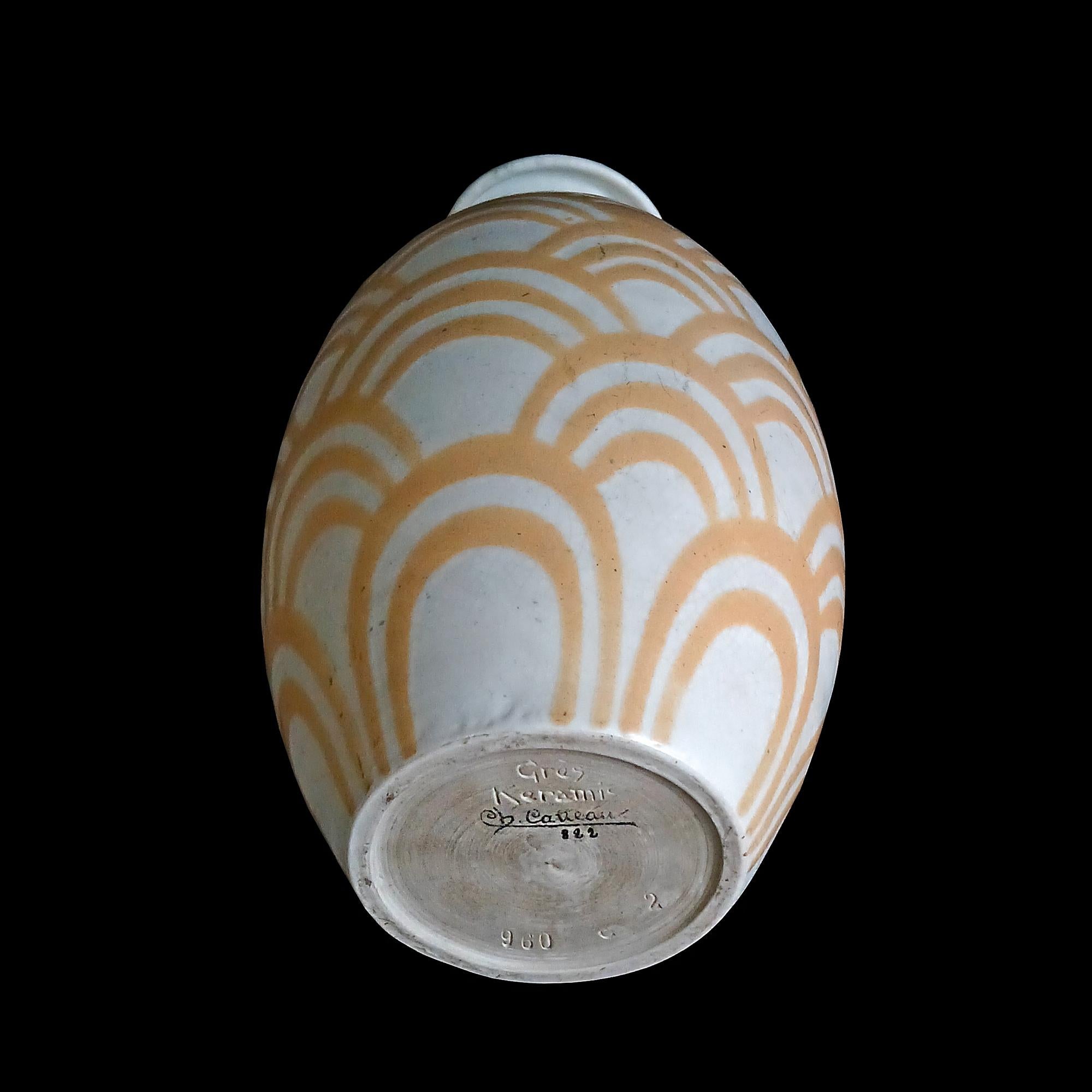 Charles Catteau Art Deco Ceramic Vase, Circa 1920 6