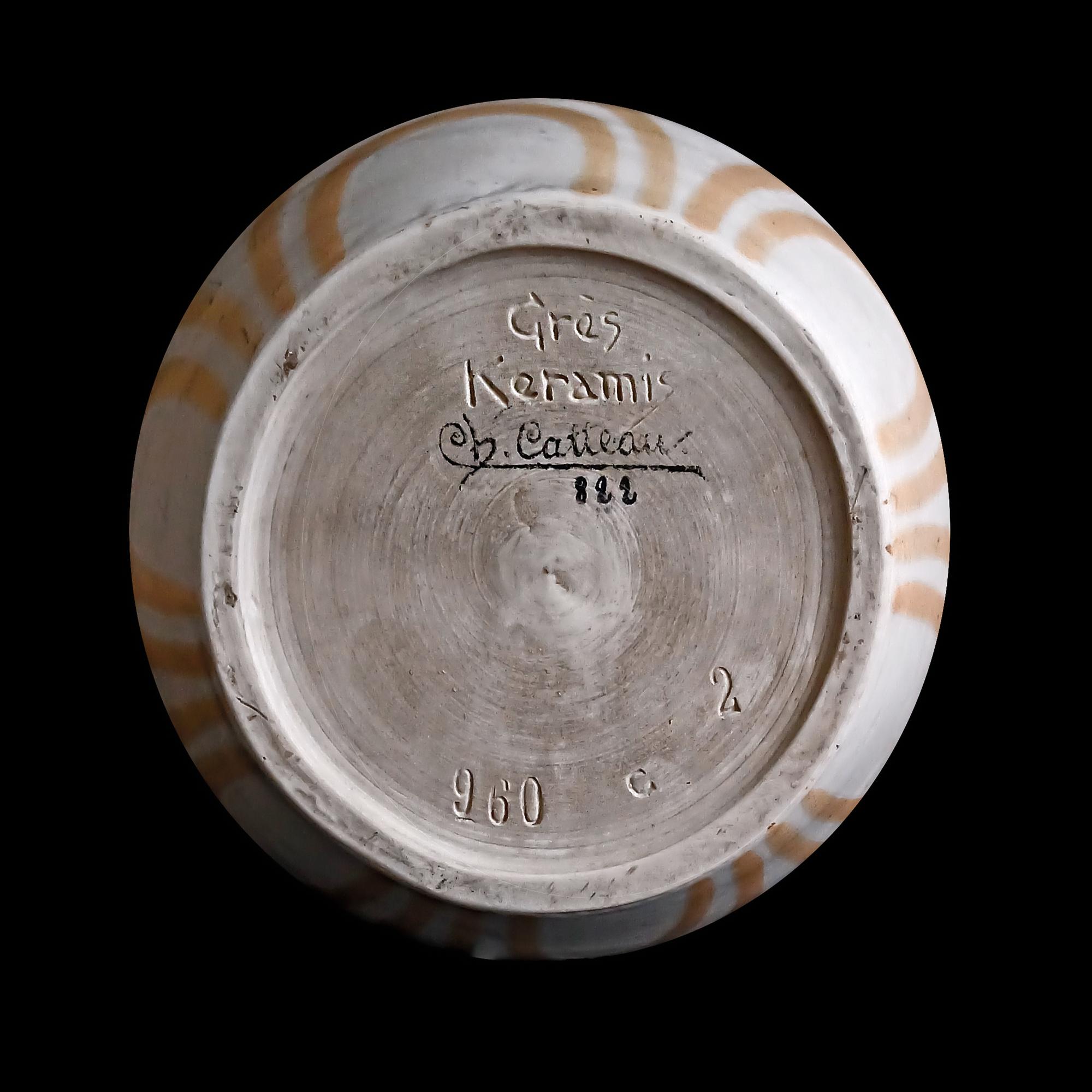Charles Catteau Art Deco Ceramic Vase, Circa 1920 7