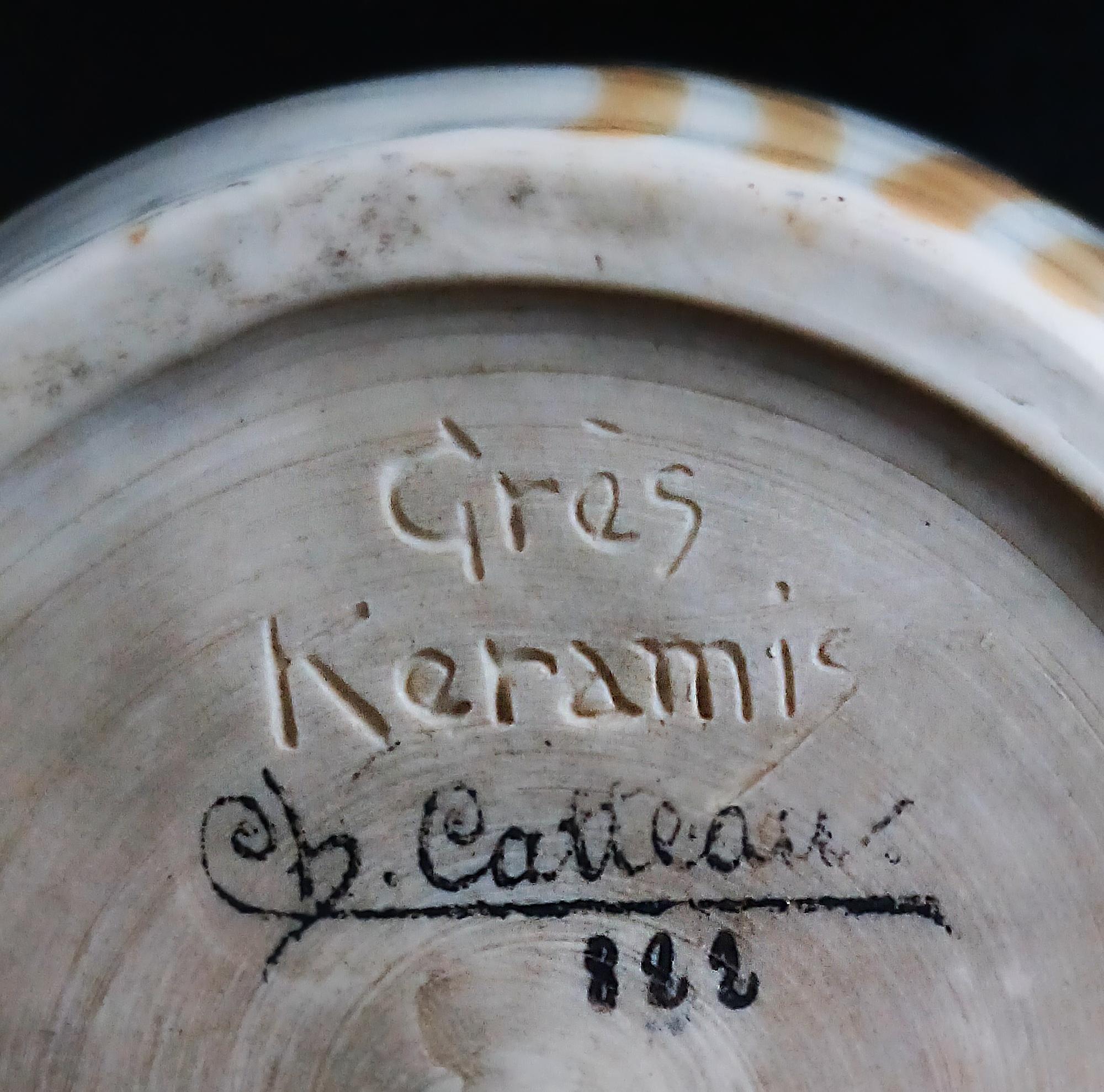 Charles Catteau Art Deco Ceramic Vase, Circa 1920 8