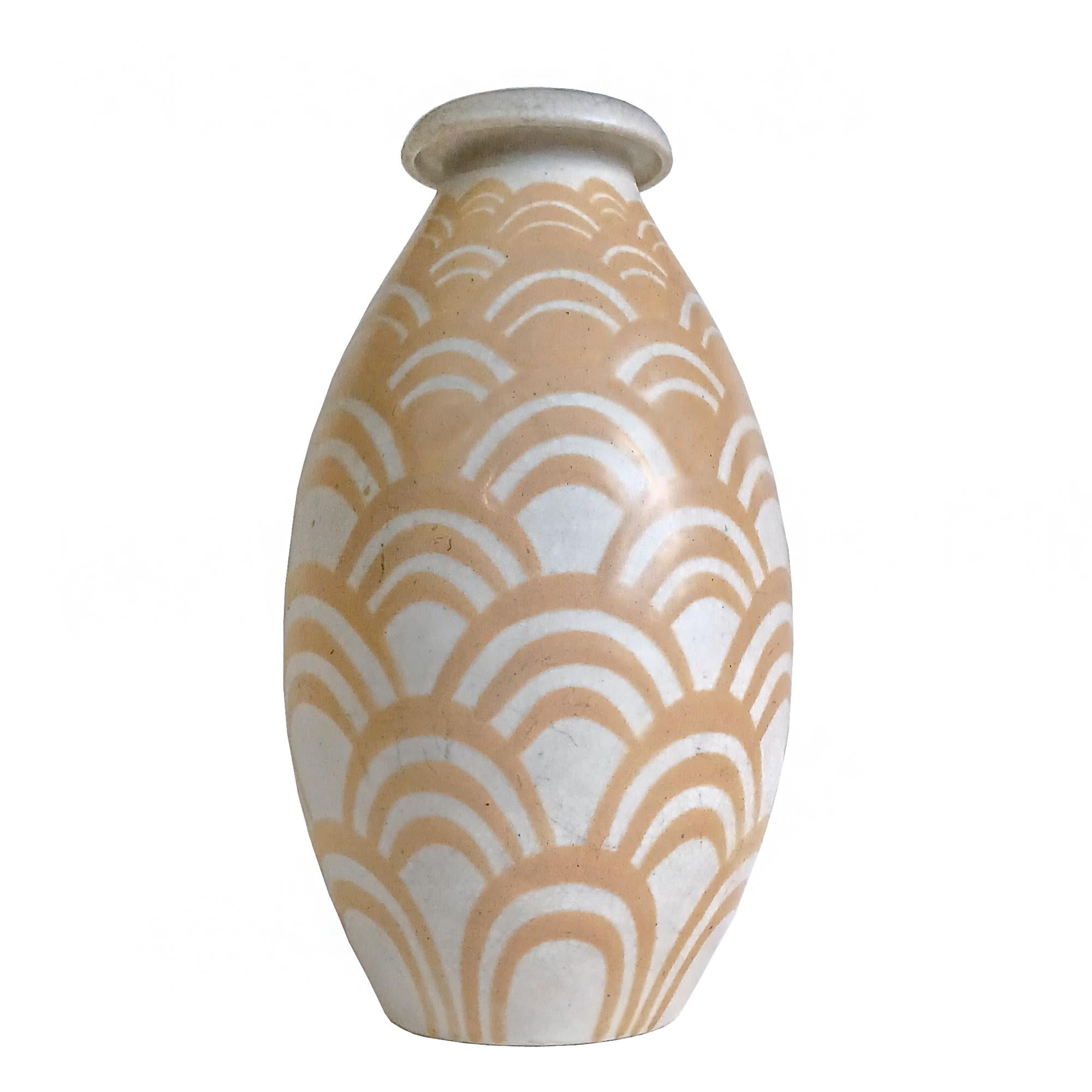 Belgian Charles Catteau Art Deco Ceramic Vase, Circa 1920