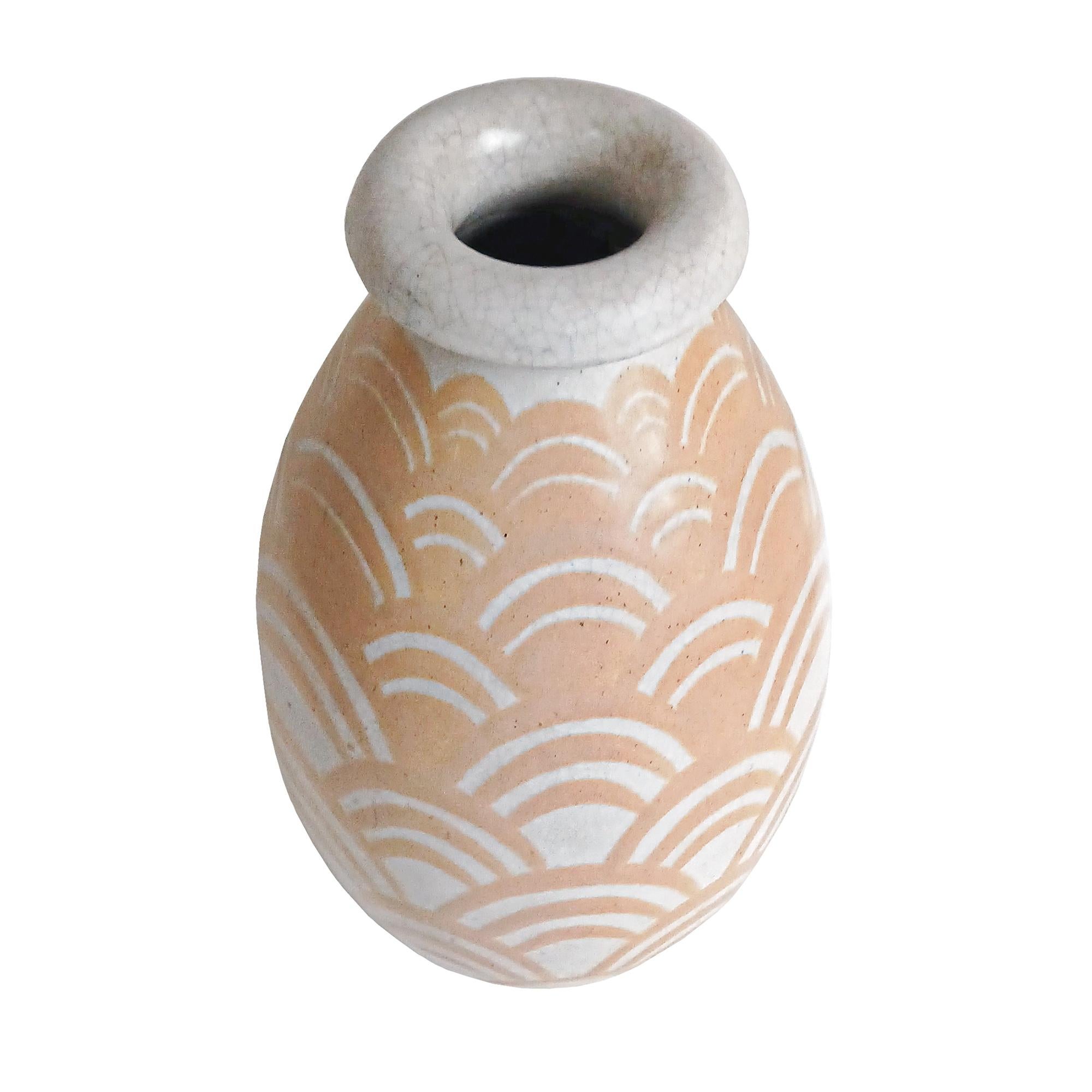 Charles Catteau Art Deco Ceramic Vase, Circa 1920 In Good Condition In New York, NY