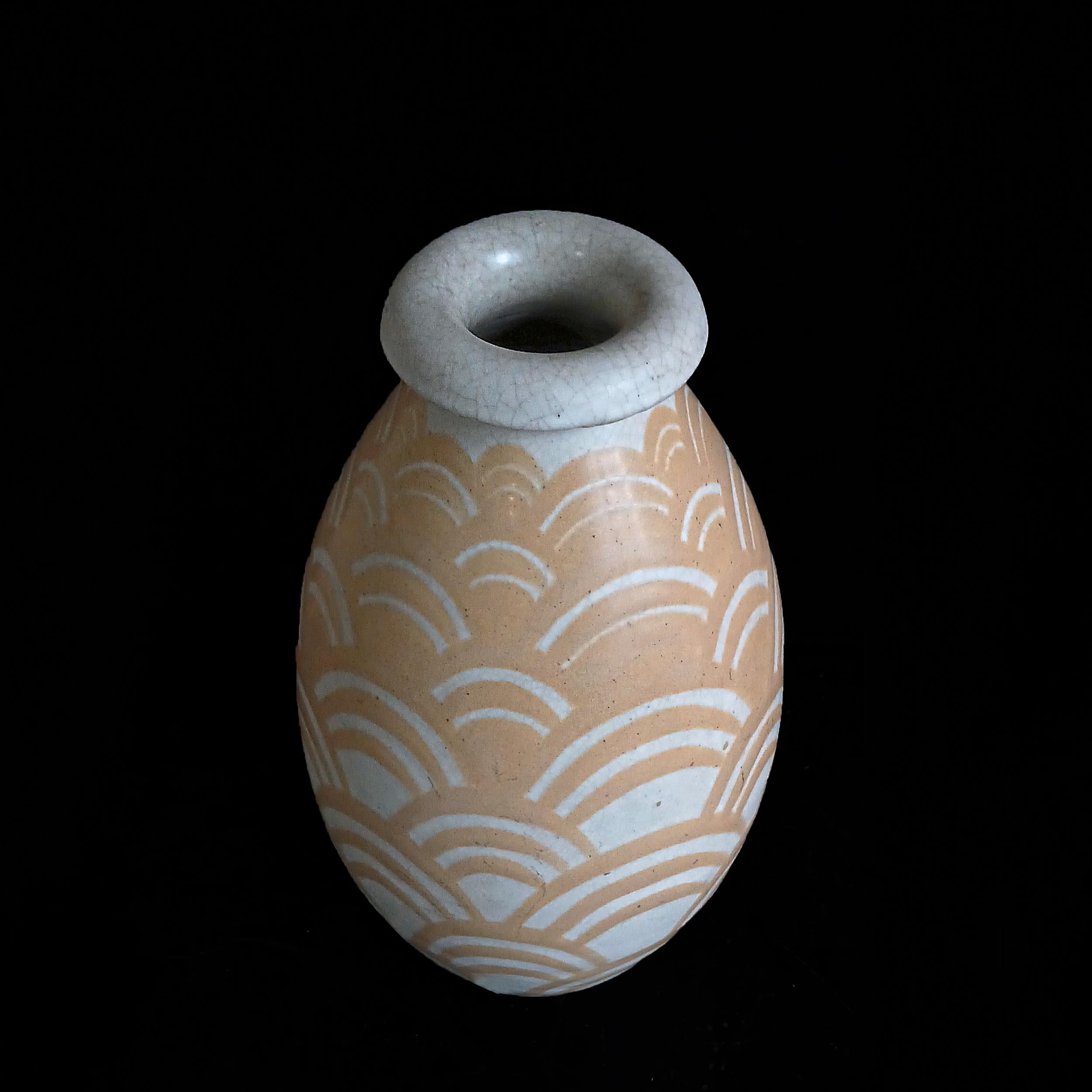 Charles Catteau Art Deco Ceramic Vase, Circa 1920 1