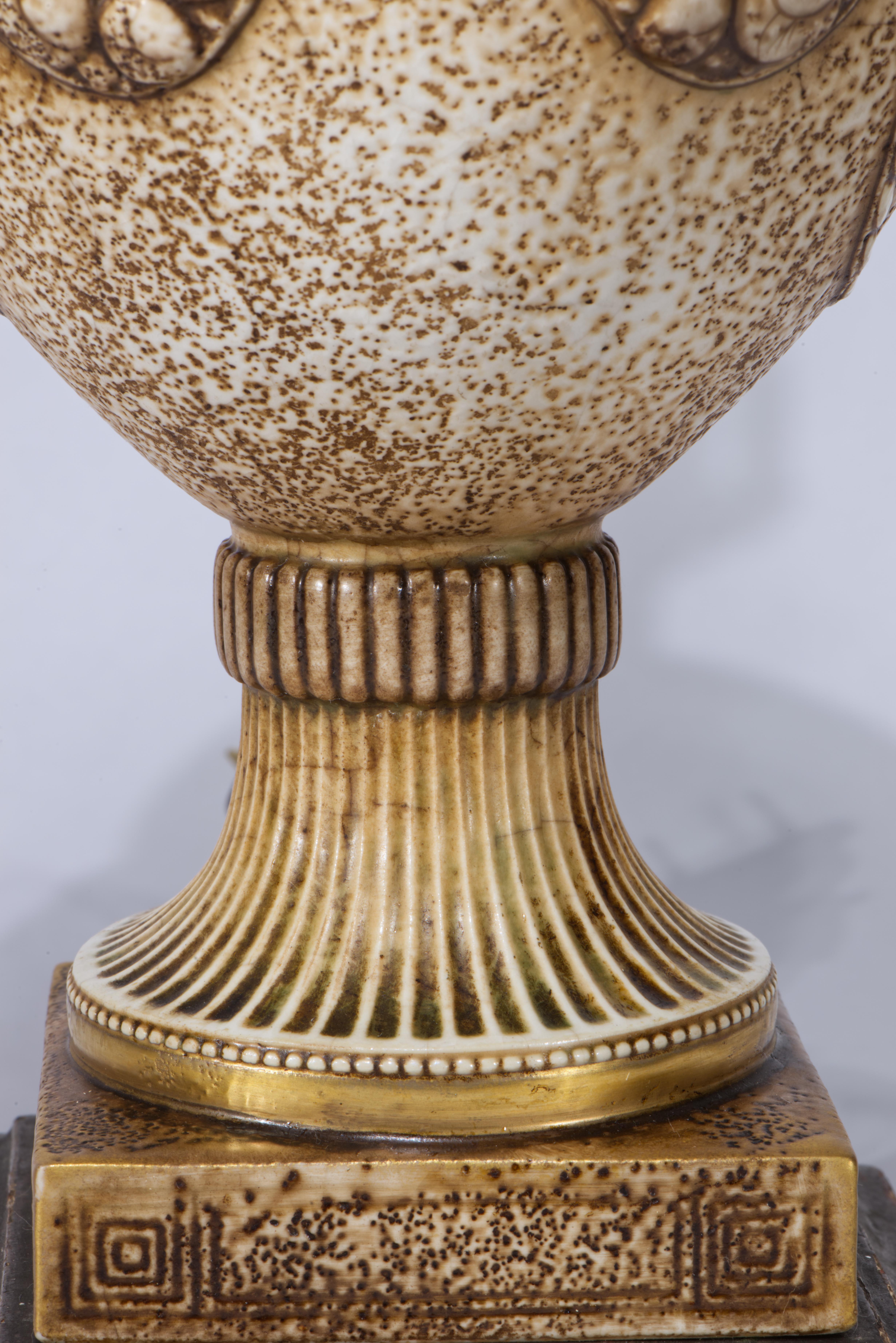 Charles Catteau for Boch Freres Art Deco Urn Table Lamp Belgium 1920s For Sale 4