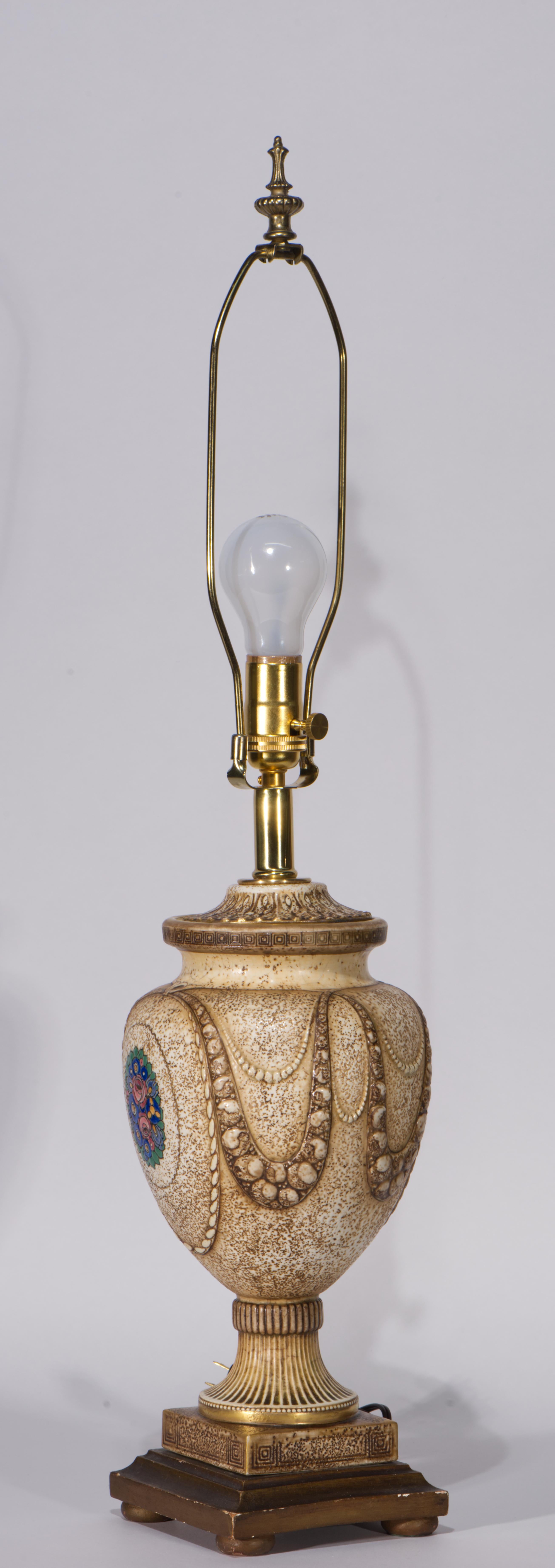 Charles Catteau for Boch Freres Art Deco Urn Table Lamp Belgium 1920s For Sale 5