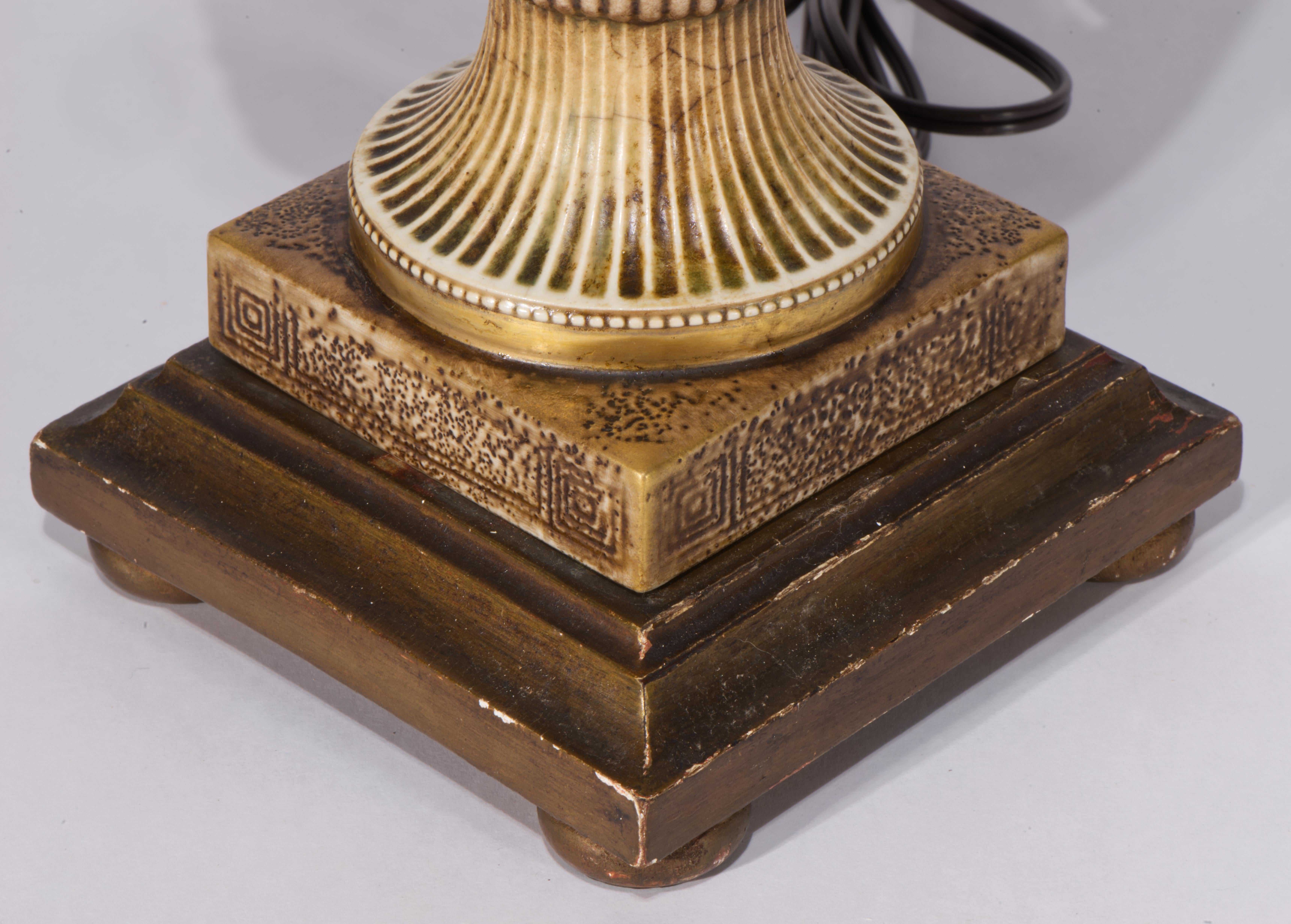 Charles Catteau for Boch Freres Art Deco Urn Table Lamp Belgium 1920s For Sale 8